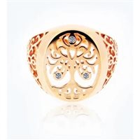 Ringe Albero Della Vita 925 in Rosègold Diamante 0.03 Ct 9A-ADV - 9A-ADV